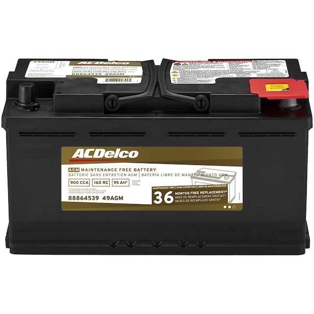 ACDelco Gold 36 Month Warranty AGM BCI Group 49 Battery