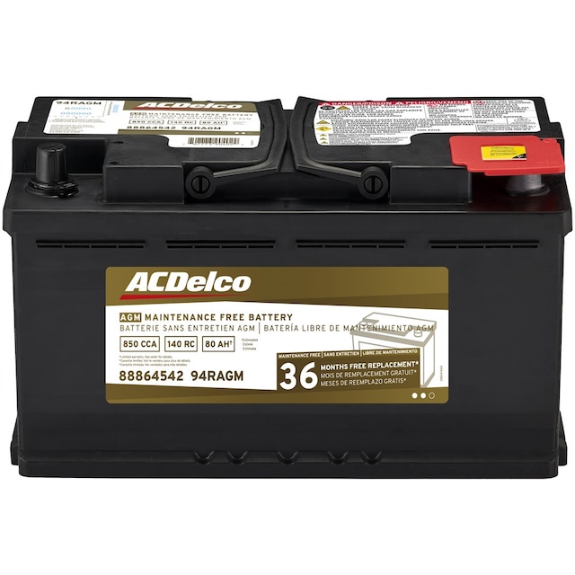 ACDelco Gold 36 Month Warranty AGM BCI Group 94R Battery
