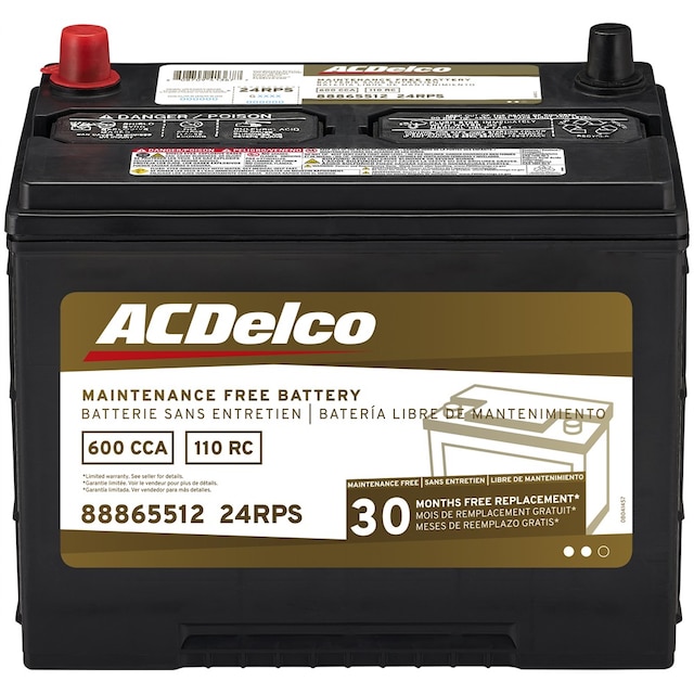 ACDelco Gold 30 Month Warranty BCI Group 24 Battery