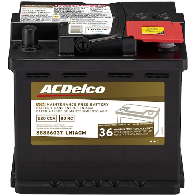 ACDelco Gold 36 Month Warranty AGM BCI Group LN1 Battery