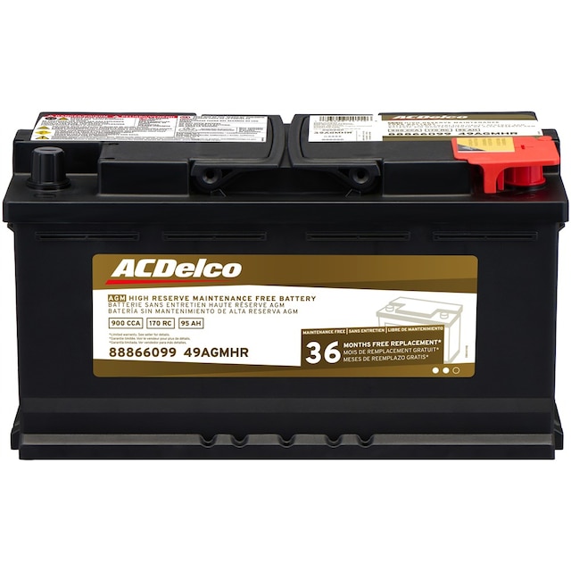 ACDelco Gold 36 Month Warranty High Reserve AGM BCI Group 49 Battery