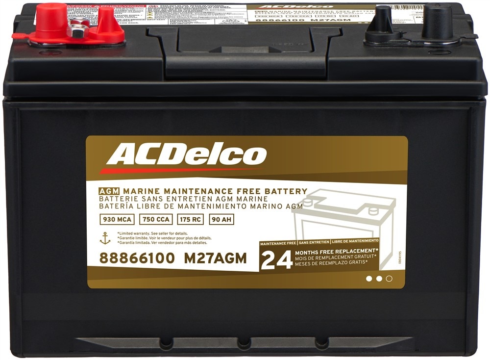 ACDelco Gold 24 Month Warranty Marine AGM BCI Group 27 Battery