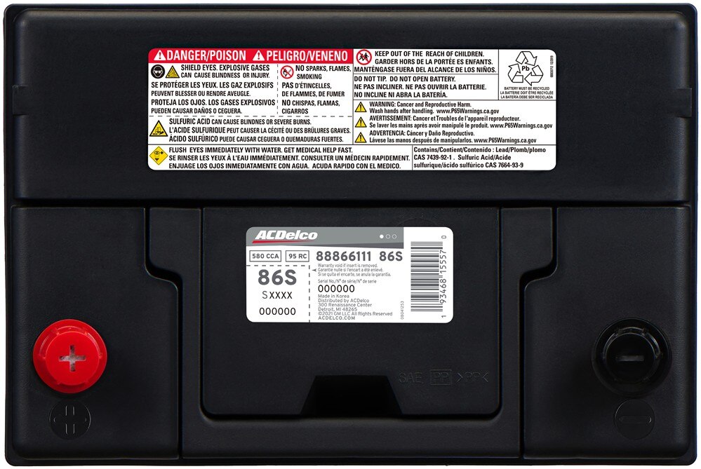 ACDelco Silver 18 Month Warranty BCI Group 86 Battery | 88866111
