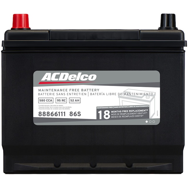 ACDelco Silver 18 Month Warranty BCI Group 86 Battery