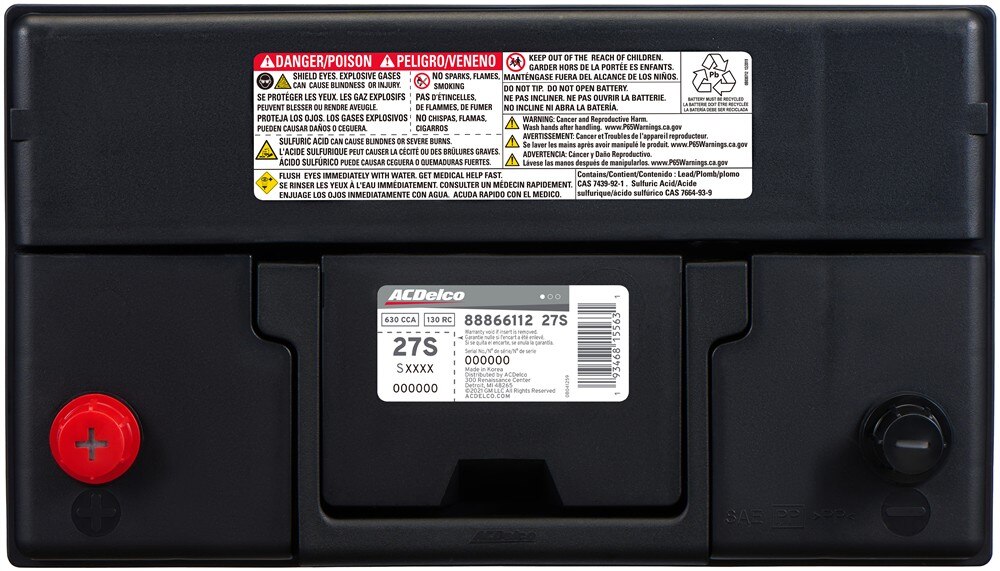 ACDelco Silver 18 Month Warranty BCI Group 27 Battery | 88866112