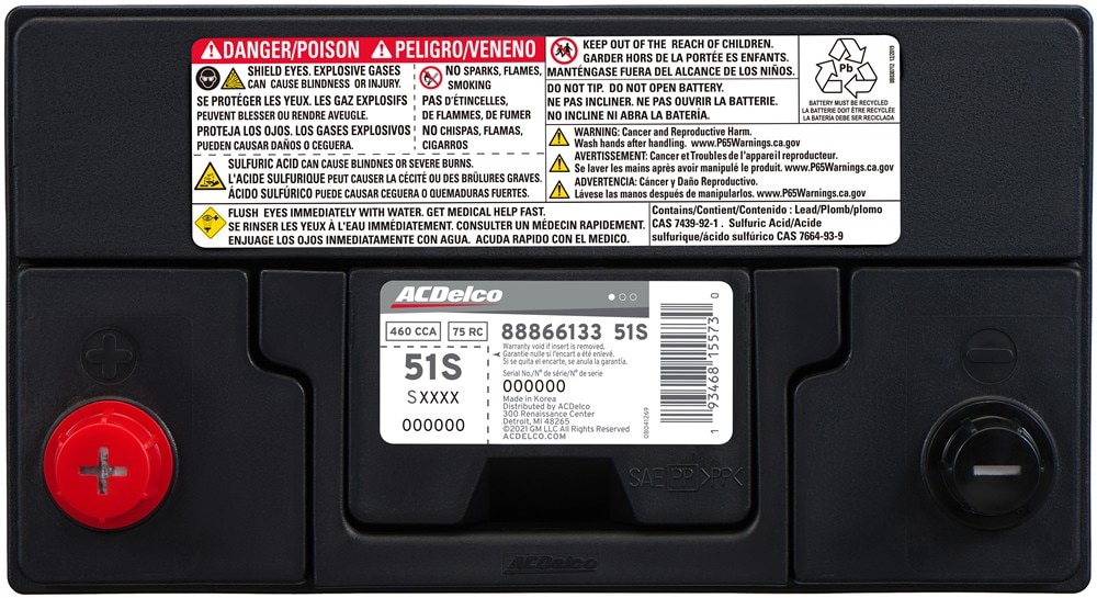 ACDelco Silver 18 Month Warranty BCI Group 51 Battery | 88866133