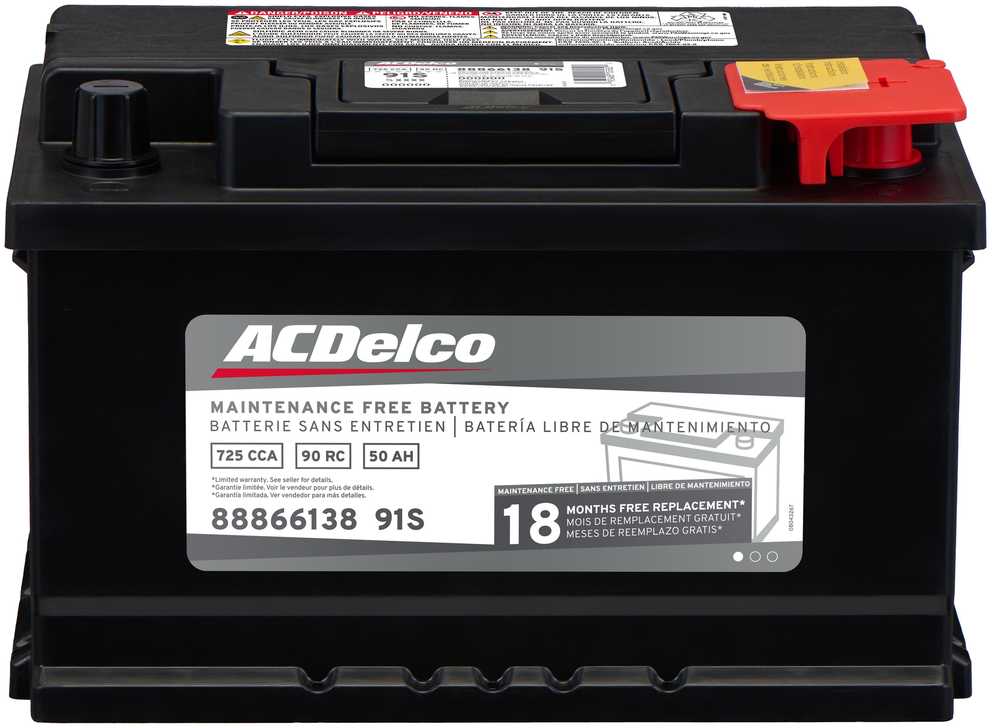 Cadillac ACDelco Silver 18 Month Warranty BCI Group 91