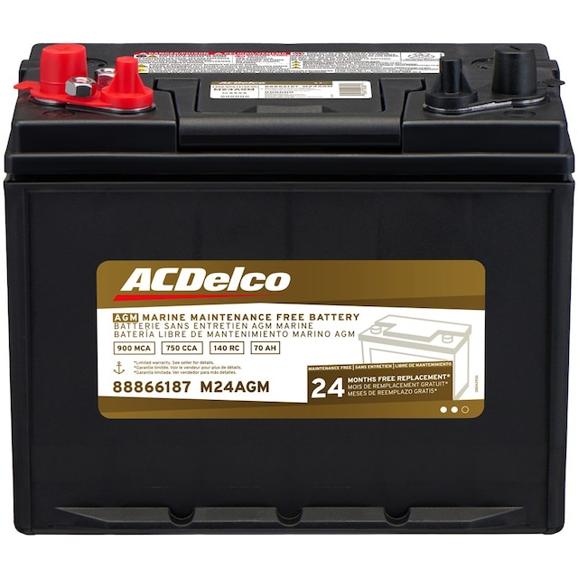 ACDelco Gold 24 Month Warranty Marine AGM BCI Group 24 Battery