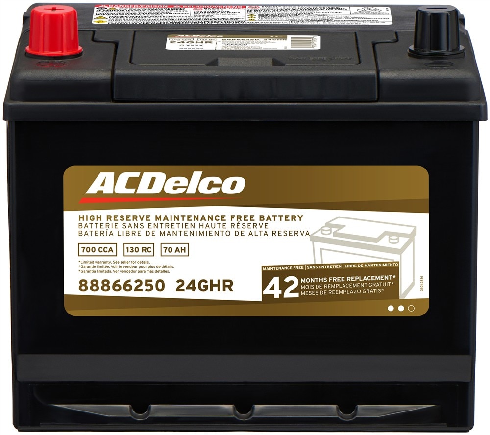 ACDelco Gold 42 Month Warranty High Reserve BCI Group 24 Battery
