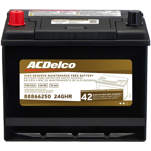 ACDelco Gold 42 Month Warranty High Reserve BCI Group 24 Battery