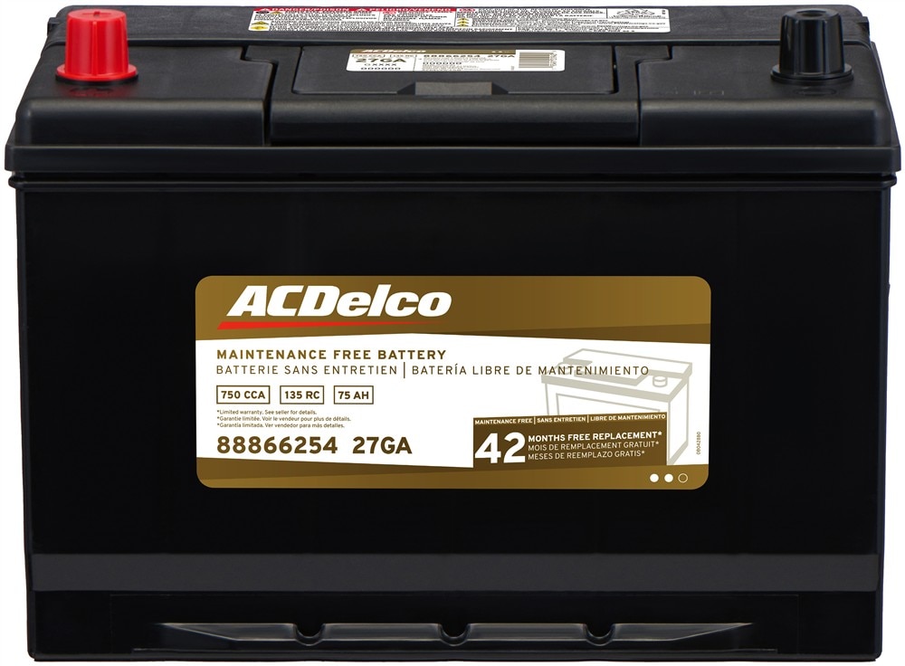 ACDelco Gold 42 Month Warranty BCI Group 27 Battery