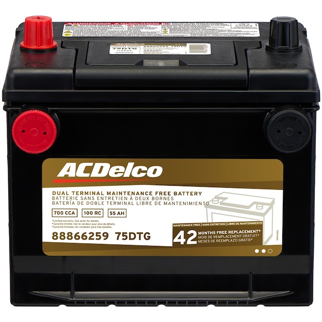 ACDelco Gold 42 Month Warranty Dual Terminal BCI Group 75 Battery