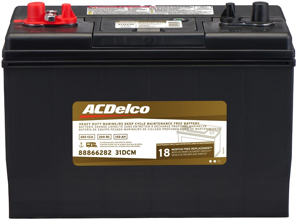 ACDelco Gold 18 Month Warranty Heavy Duty Marine/RV Deep Cycle BCI Group 31 Battery
