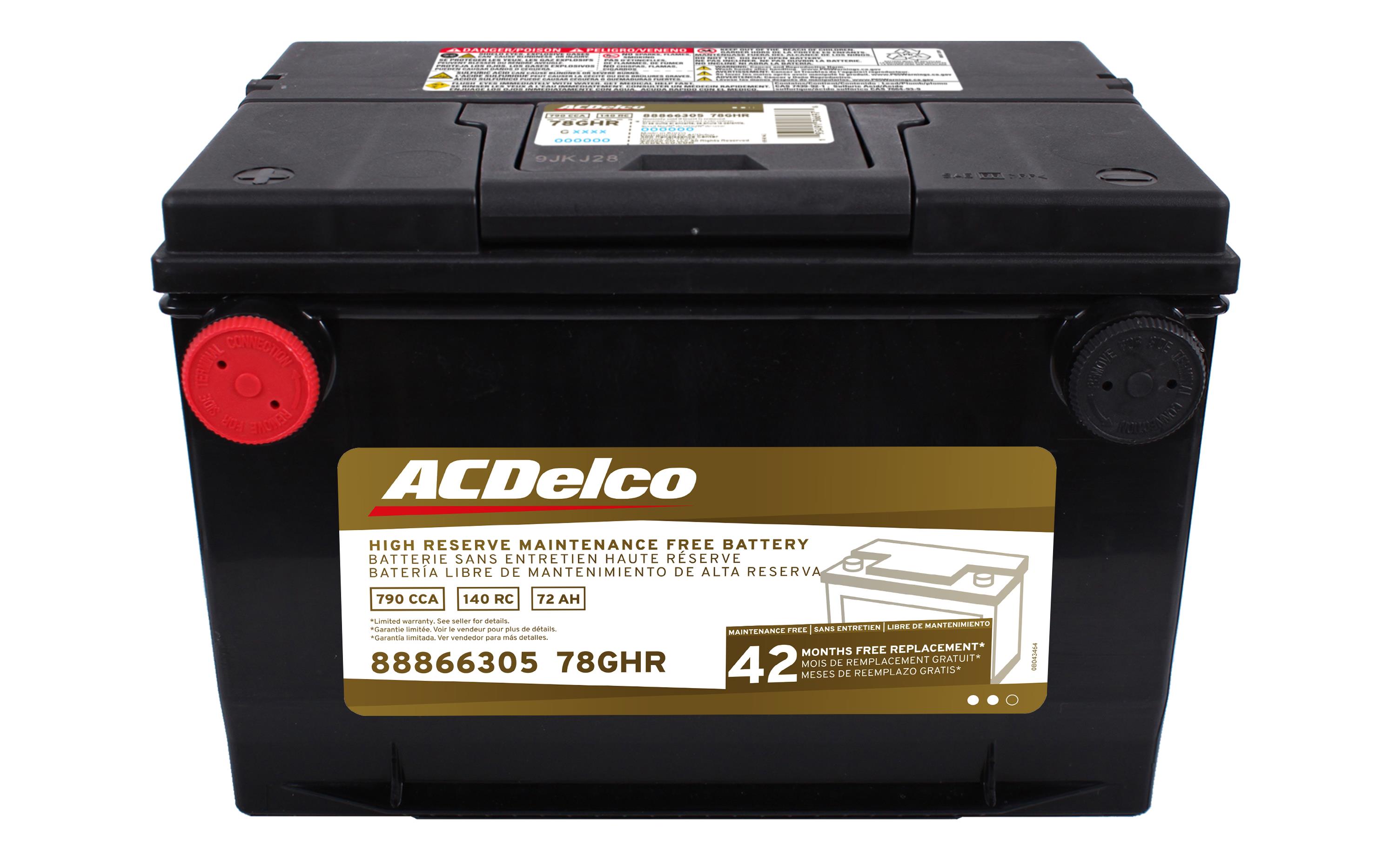 ACDelco Gold 42 Month Warranty High Reserve BCI Group 78