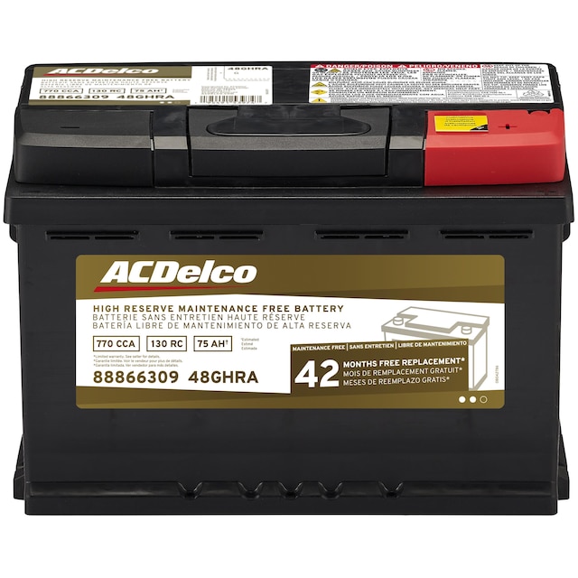 ACDelco Gold 42 Month Warranty High Reserve BCI Group 48 Battery