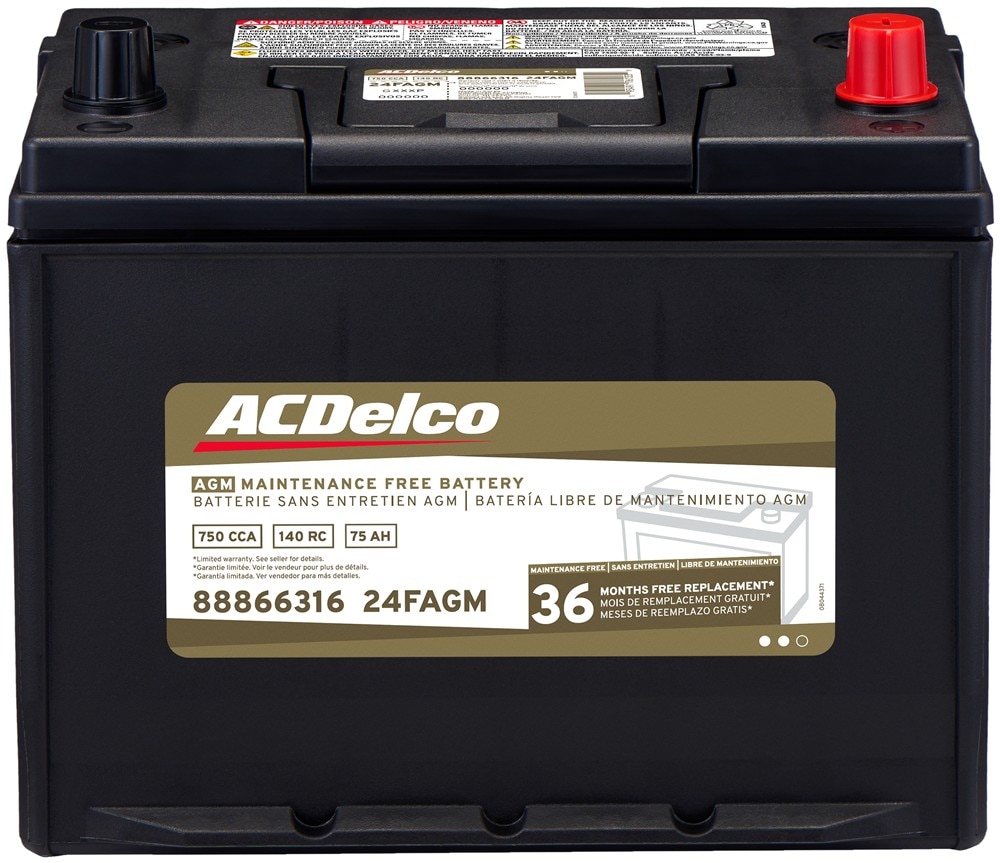 ACDelco Gold 36 Month Warranty AGM BCI Group 24F Battery