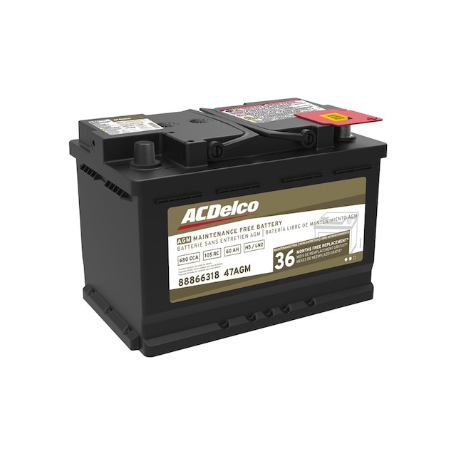 ACDelco Gold 36 Month Warranty AGM BCI Group 47 Battery