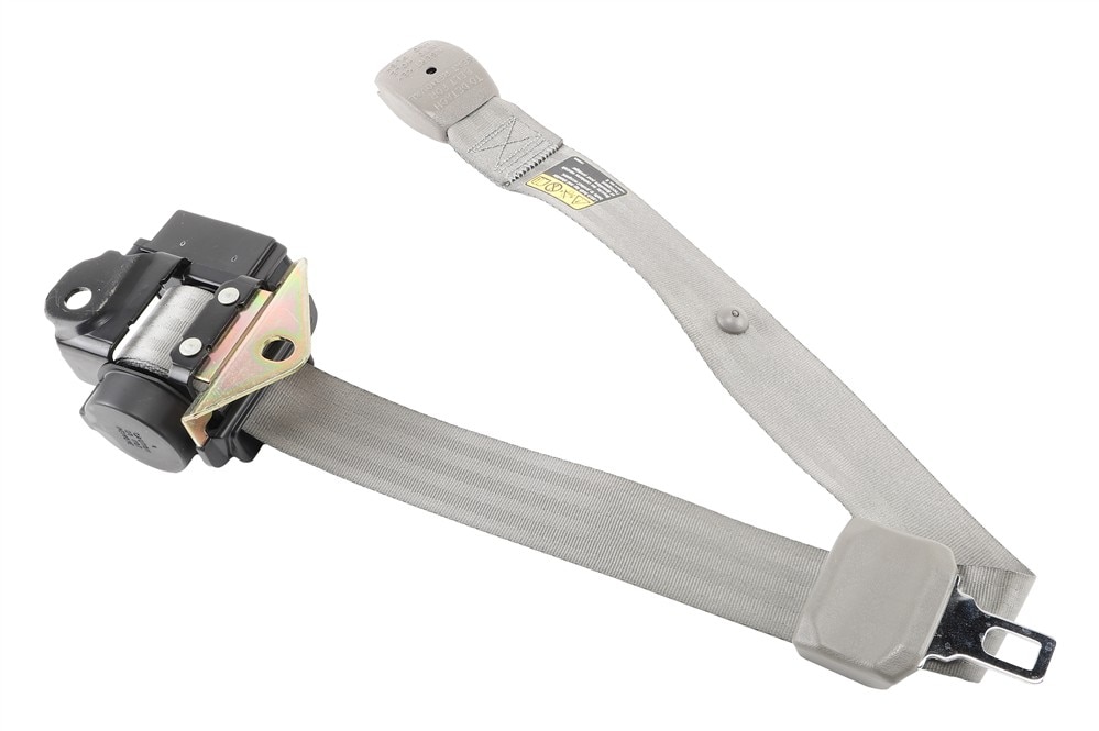 GM Genuine Parts Pewter Rear Passenger Side Seat Belt with Retractor