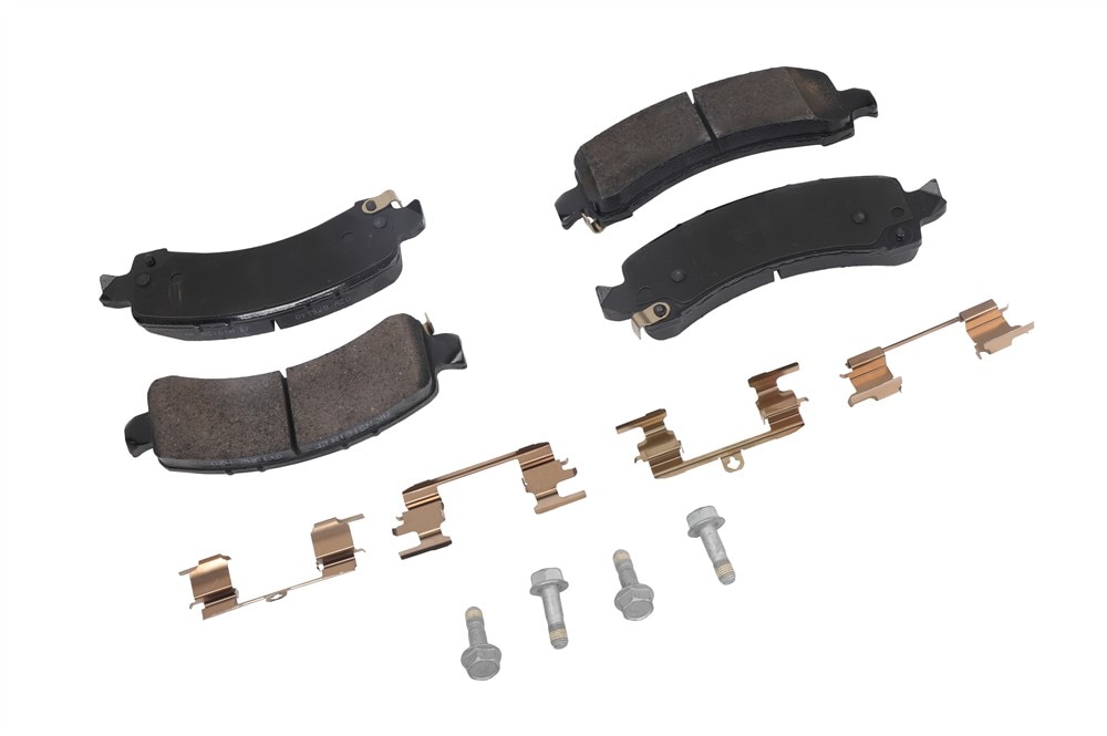 GM Genuine Parts Rear Disc Brake Pad Set with Clips and Bolts