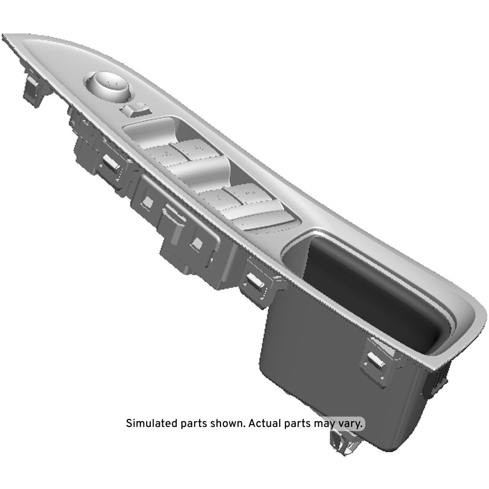 GM Genuine Parts Graphite Silver Metallic Front Driver Side Door Switch Bezel