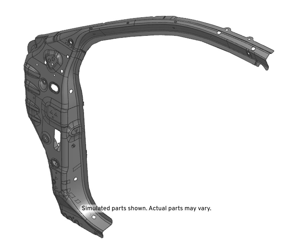 GM Genuine Parts Driver Side Body Hinge Pillar Outer Panel Reinforcement
