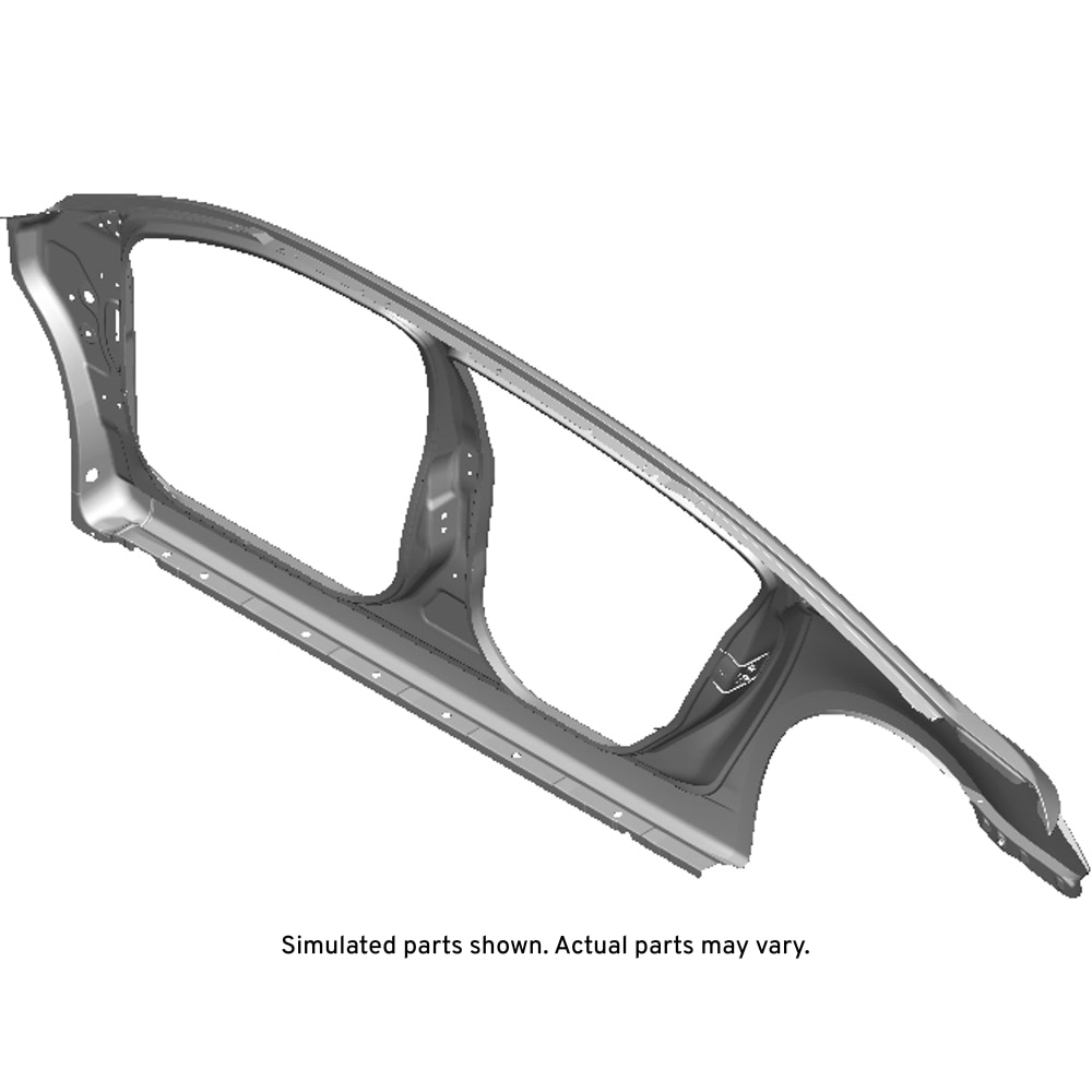 GM Genuine Parts Passenger Side Outer Body Side Panel with Reinforcement, Plate, and Brackets