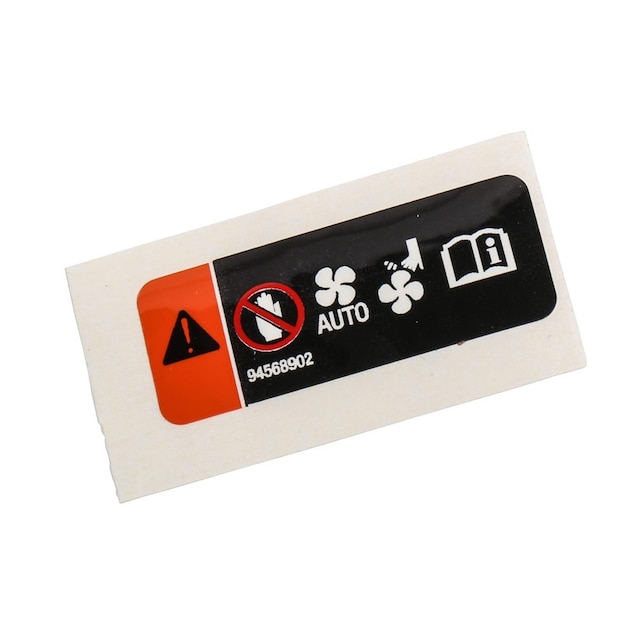 GM Genuine Parts Fan Blade Warning Label