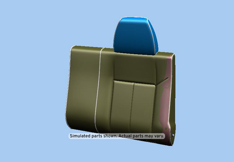 GM Genuine Parts Ebony Rear Driver Side Seat Back Cushion Assembly