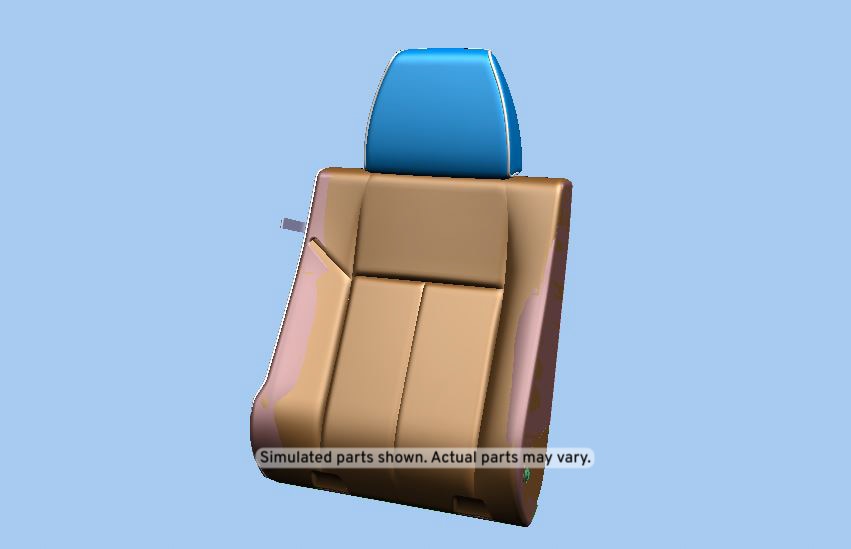 GM Genuine Parts Ebony Rear Passenger Side Seat Back Cover