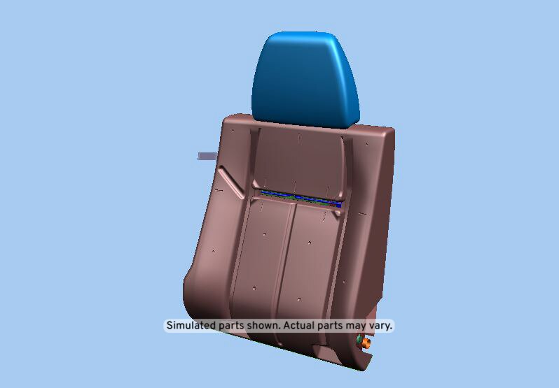GM Genuine Parts Ebony Rear Passenger Side Seat Back Cover