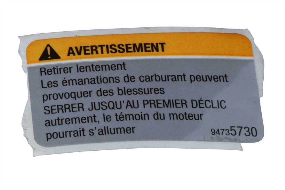 GM Genuine Parts Fuel Recommendation Label