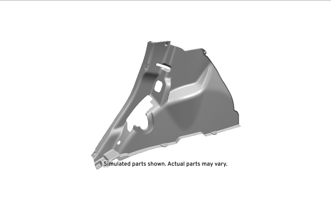 GM Genuine Parts Pewter Rear Passenger Side Wheel Housing Trim Finish Panel