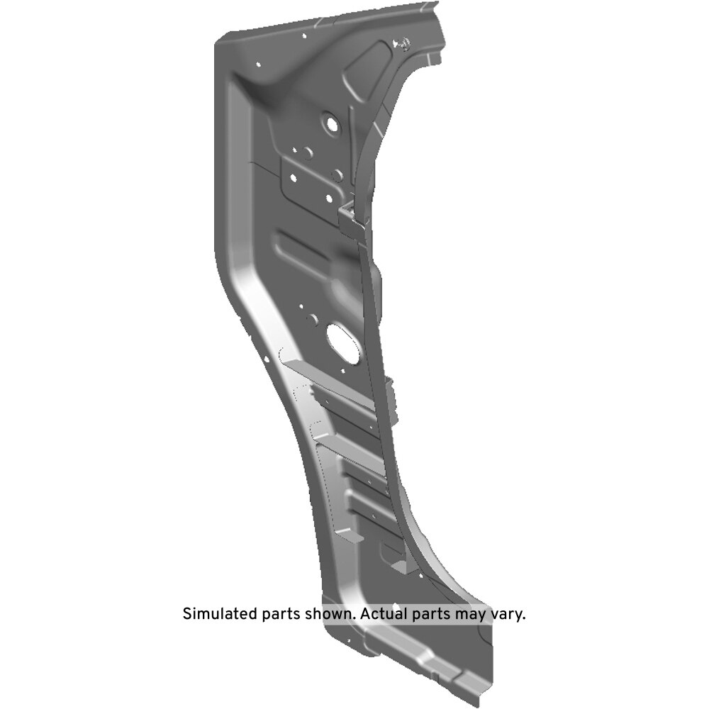 GM Genuine Parts Driver Side Inner Lower Hinge Pillar Panel with Brackets, Reinforcements, Bolts, and Nuts