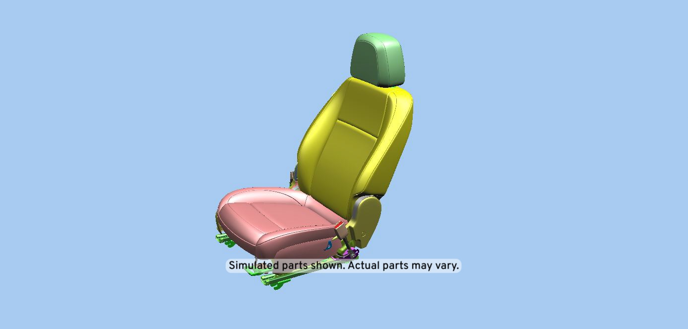 GM Genuine Parts Jet Black Passenger Seat