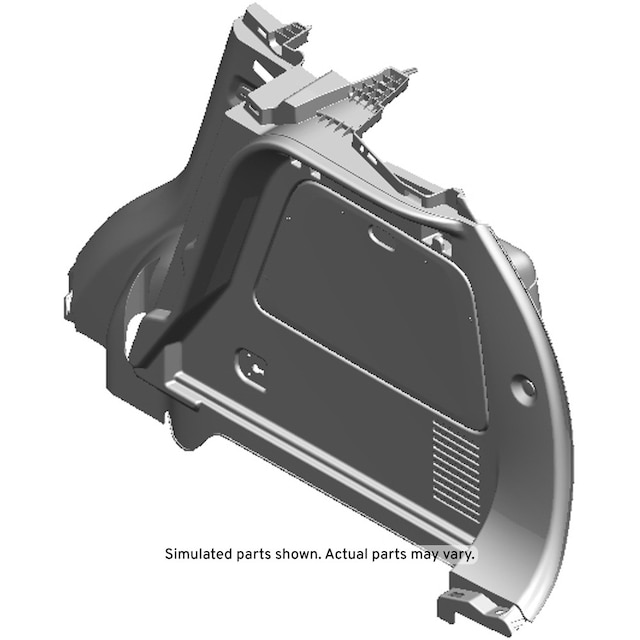 GM Genuine Parts Black Passenger Side Quarter Lower Rear Trim Panel