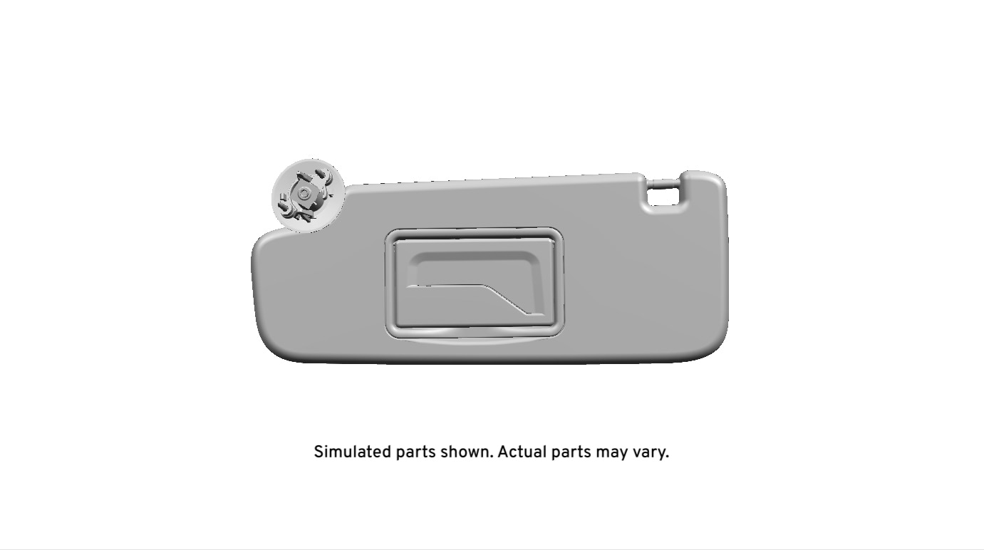 GM Genuine Parts Light Ash Gray Driver Side Sunshade