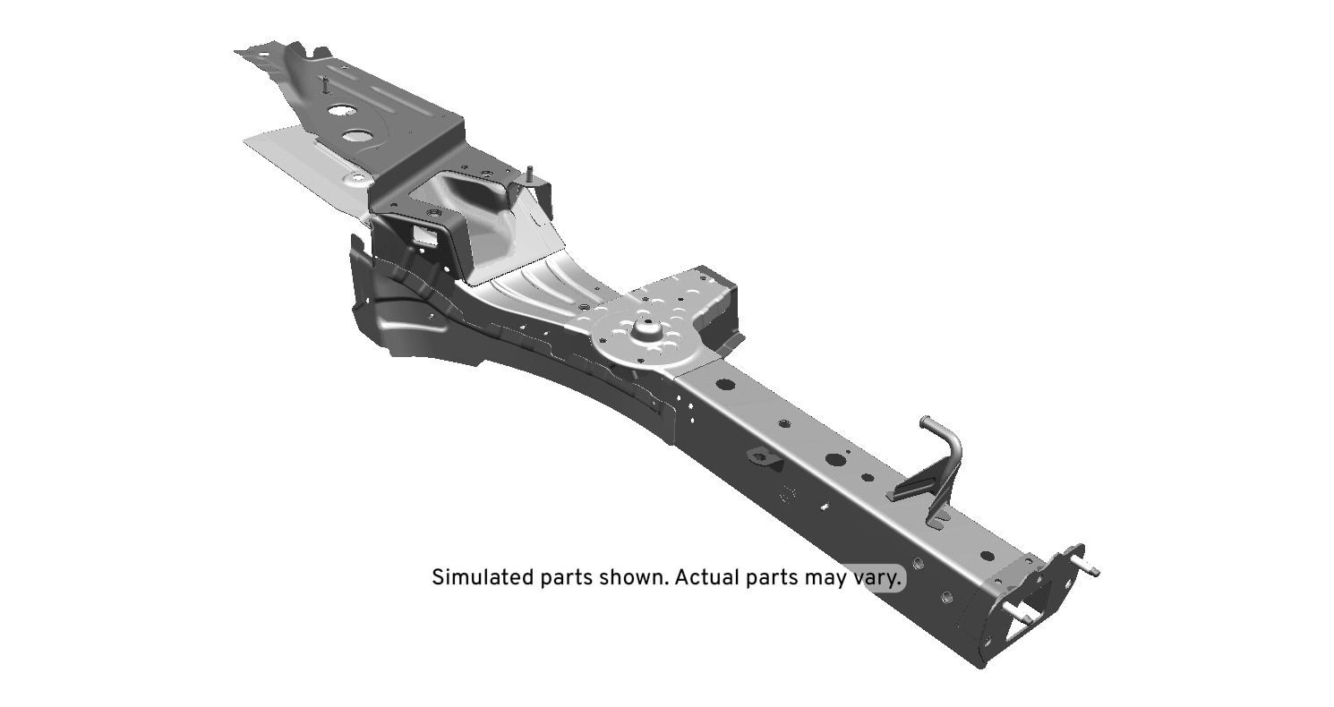 GM Genuine Parts Passenger Side Rear Underbody Rail Assembly