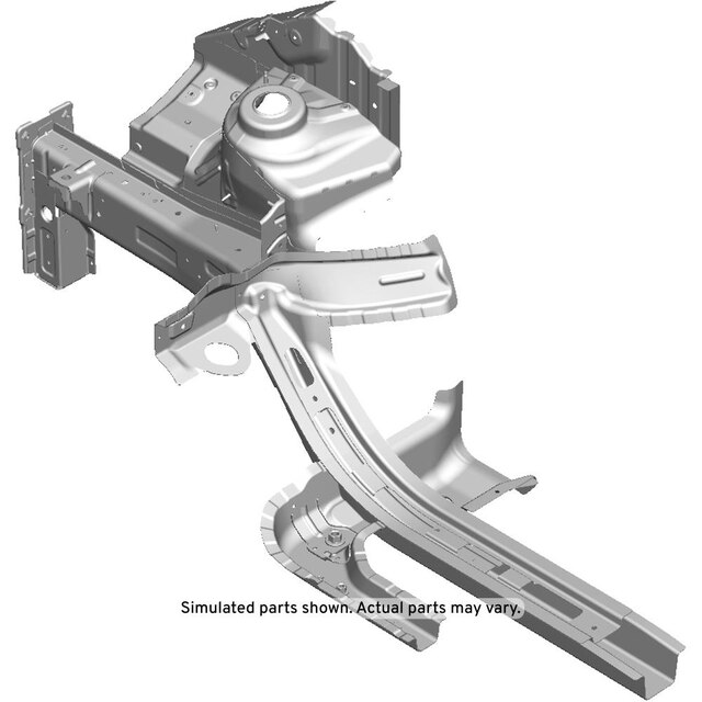 GM Genuine Parts Passenger Side Front Fender Rail with Rivets