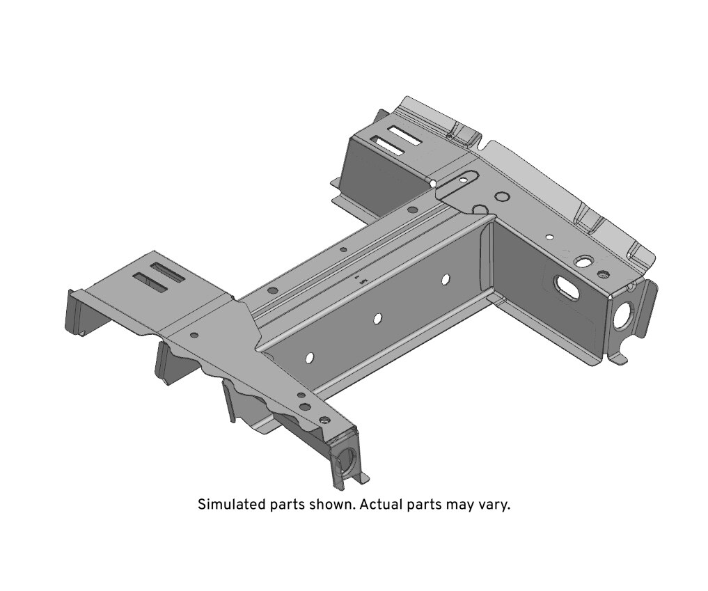 GM Genuine Parts Driver Side Number 2 Underbody Cross Sill with Reinforcements, Bar, and Nuts