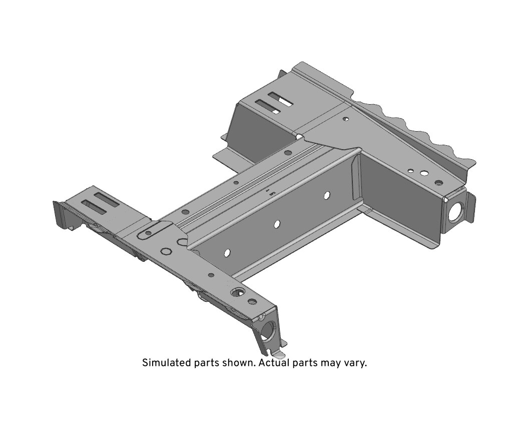 GM Genuine Parts Passenger Side Number 2 Underbody Cross Sill with Reinforcements, Bar, and Nuts