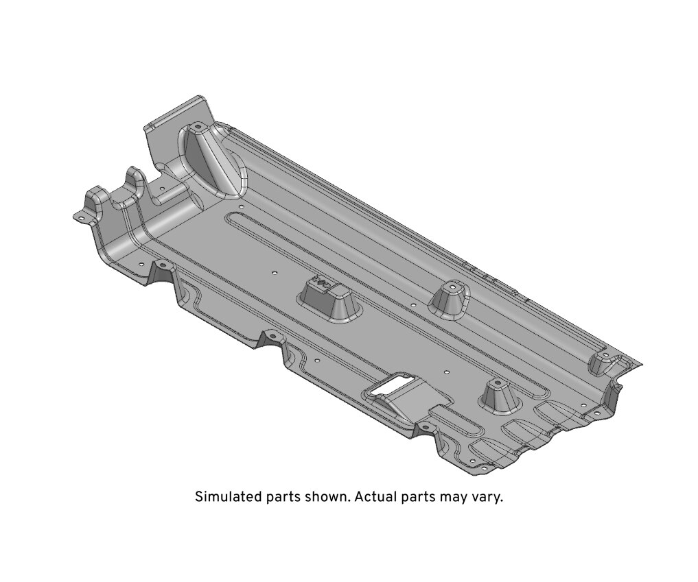 GM Genuine Parts Passenger Side Underbody Center Air Deflector