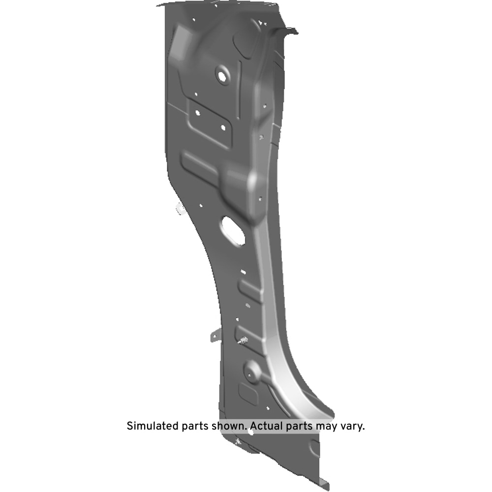 GM Genuine Parts Passenger Side Inner Lower Hinge Pillar Panel with Bracket, Reinforcements, Nuts, and Bolt