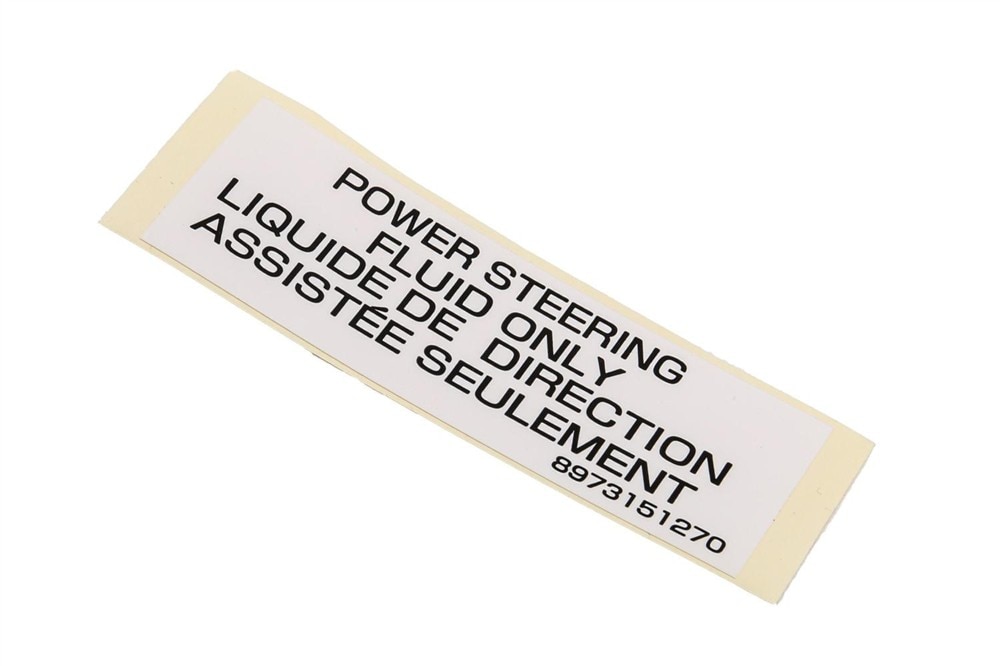 GM Genuine Parts Power Steering Fluid Caution Label