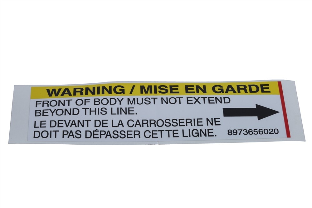 GM Genuine Parts Body Builder Notice Label