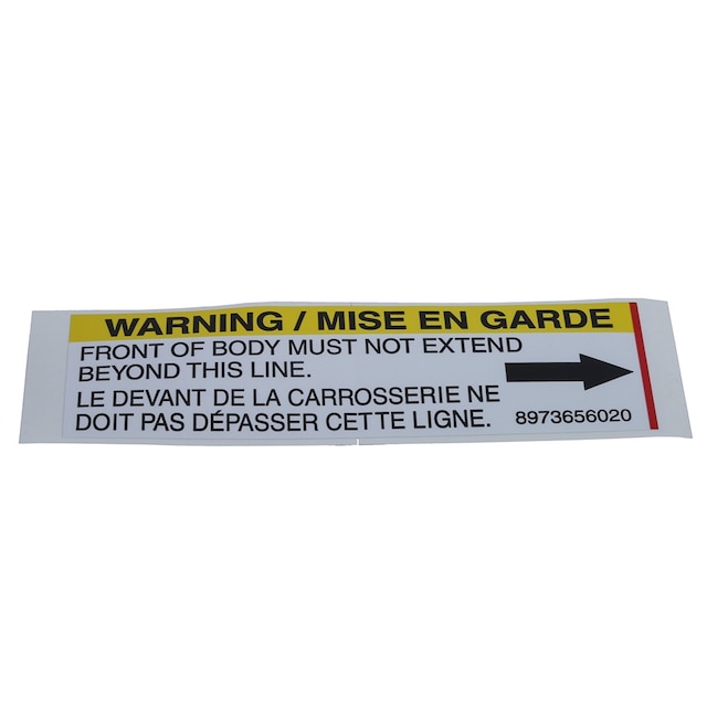 GM Genuine Parts Body Builder Notice Label