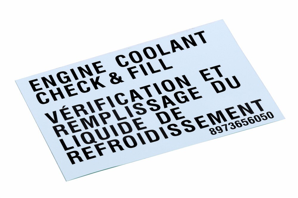 GM Genuine Parts Engine Cooling System Label