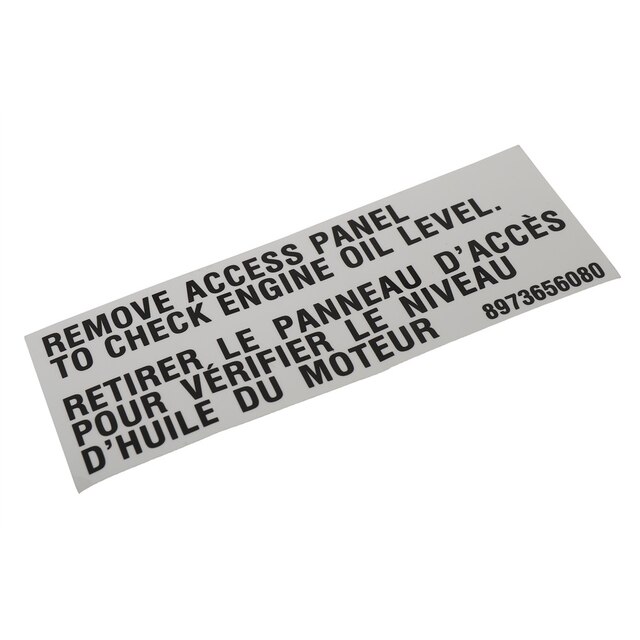 GM Genuine Parts Engine Oil Recommendations Label