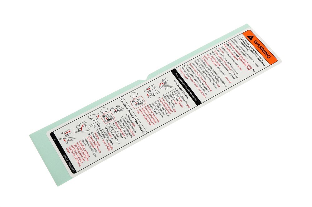 GM Genuine Parts Body Tilt Caution Label