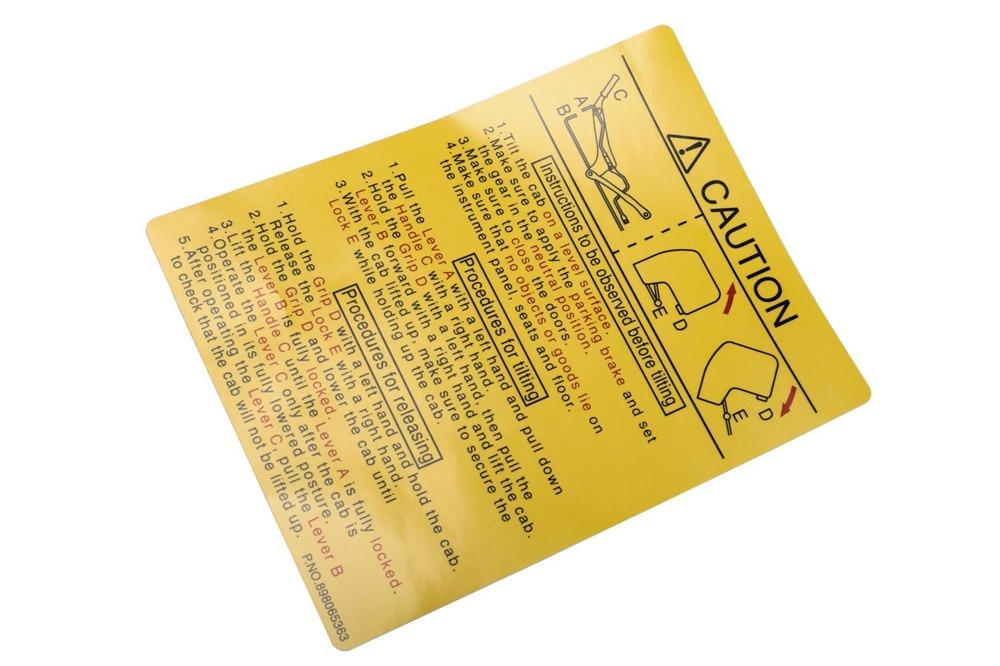 GM Genuine Parts Body Tilt Caution Label