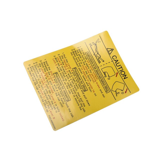 GM Genuine Parts Body Tilt Caution Label